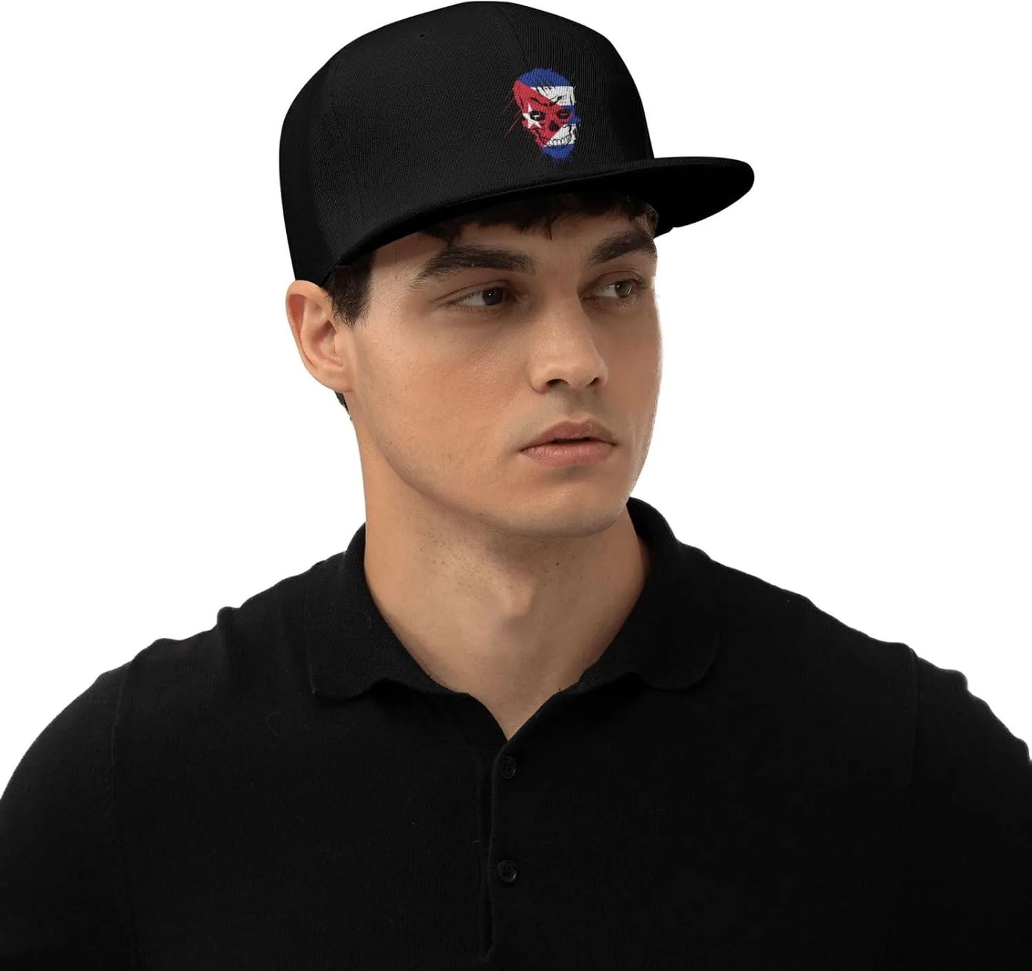 Adjustable Creative Cuba Patriot Skull National Flag Snapback Hat for Men Women Baseball Cap Dad Hats