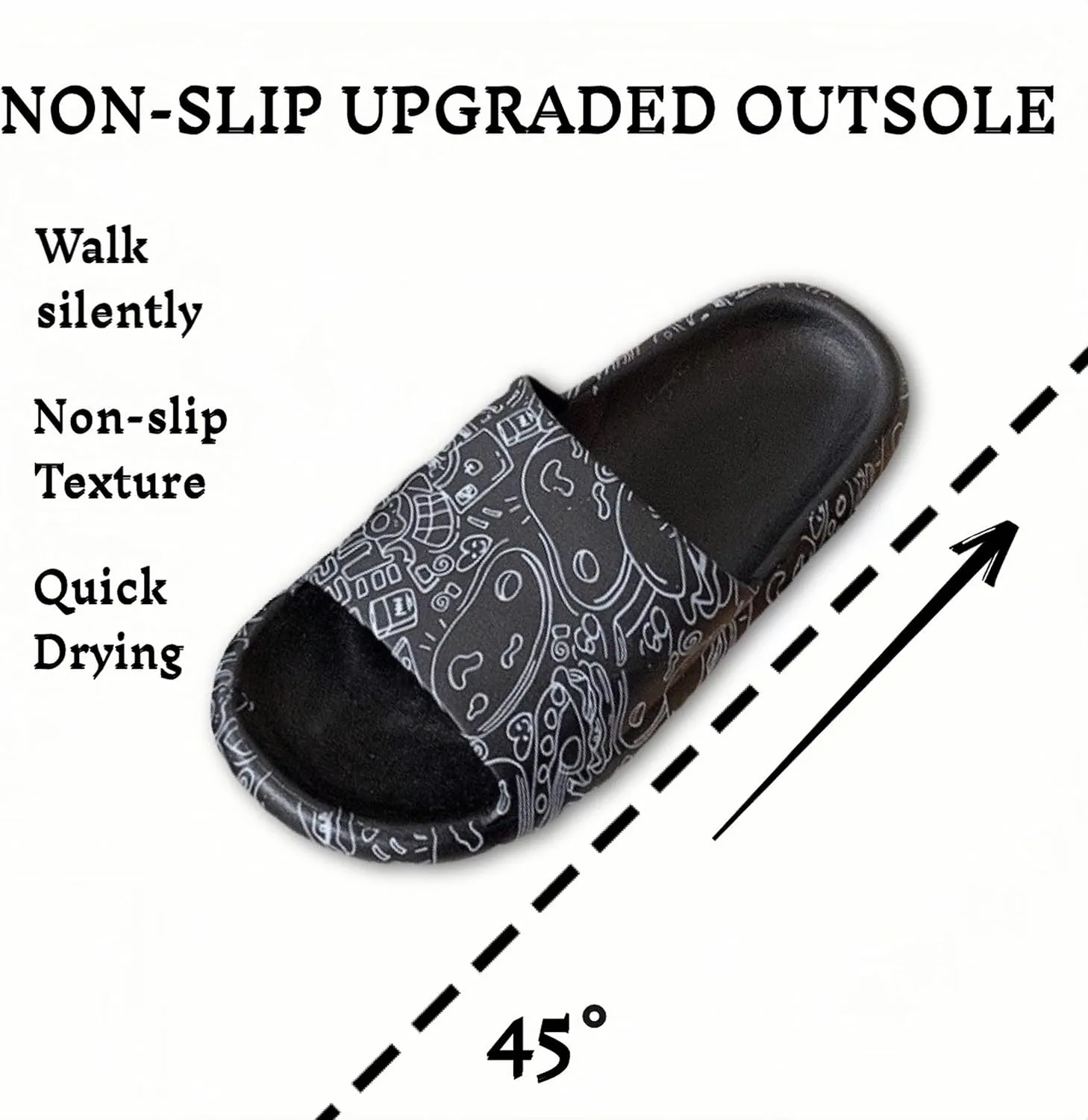 AuraGlor Cloud Pillow Slippers for Women and Men Non-Slip Quick Drying Soft Cute Retro Animal Cushioned Thick Sole Lightweight Cow Leopard Bear Print Shower Bathroom Slides Sandals Indoor Outdoor