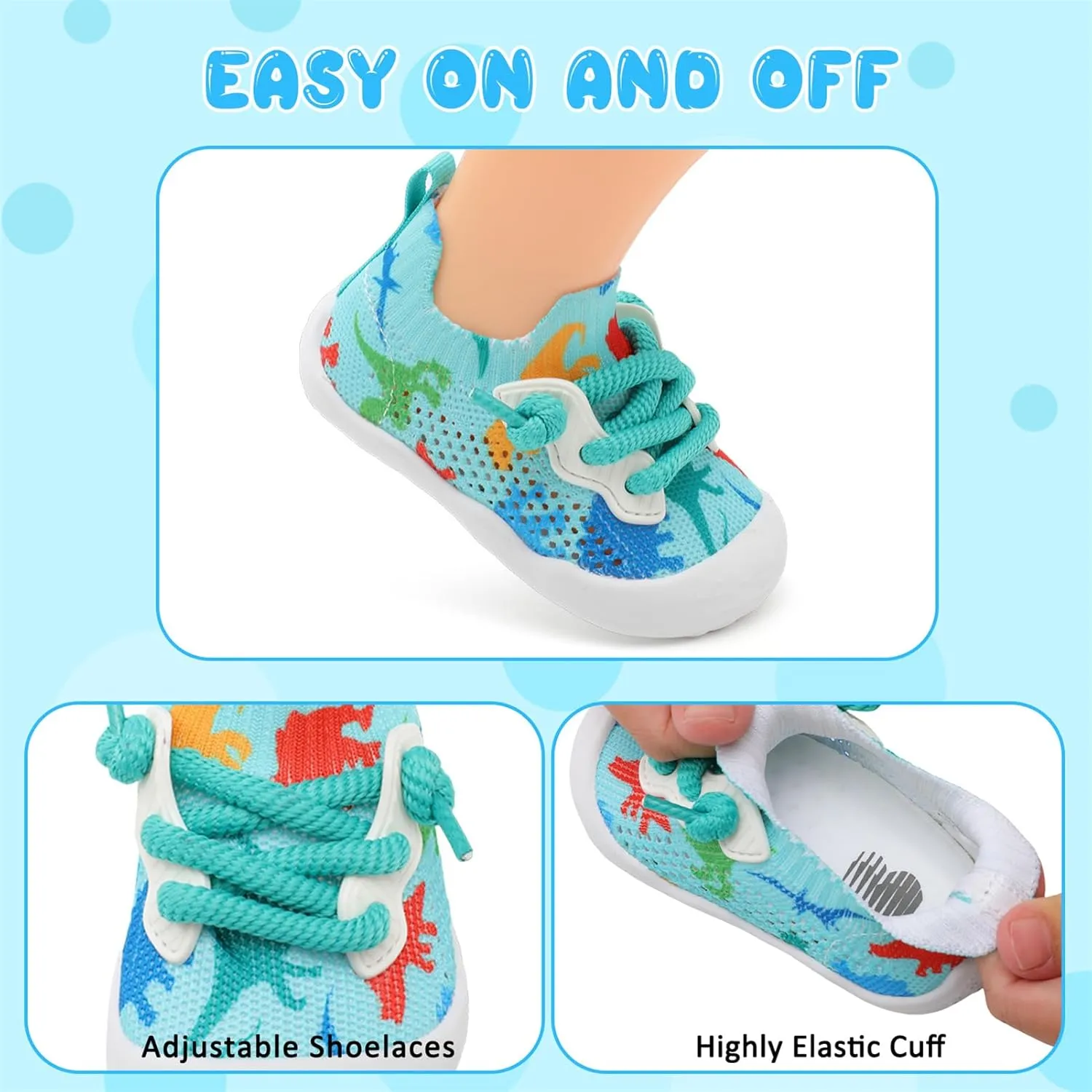 BARERUN Baby Shoes Baby First Walking Shoes Infant Sneakers Wide Barefoot Slip on Soft Sole Boys Girls Crib Shoe Toddler Breathable Lightweight House Socks