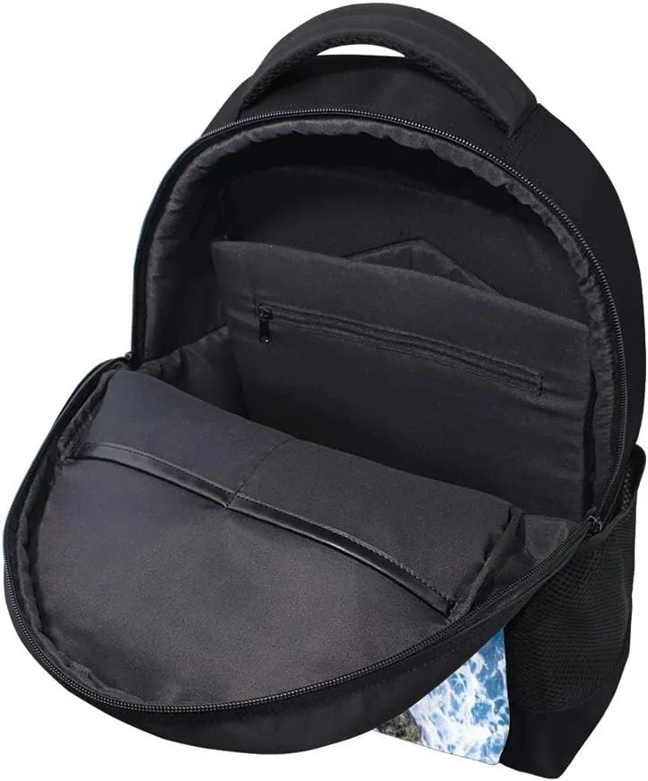 Casual Backpack School Book Bag Teenager Laptop Business Sports Travel Bag 16 Inch Water Proof Multi-Function ﻿Wave and Blue Water Daypack