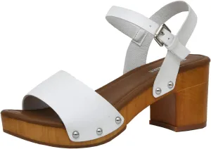 CUSHIONAIRE Women's Sloan Faux Wood Sandal  Memory Foam Insole & LiteSole Technology -Wide Widths Available