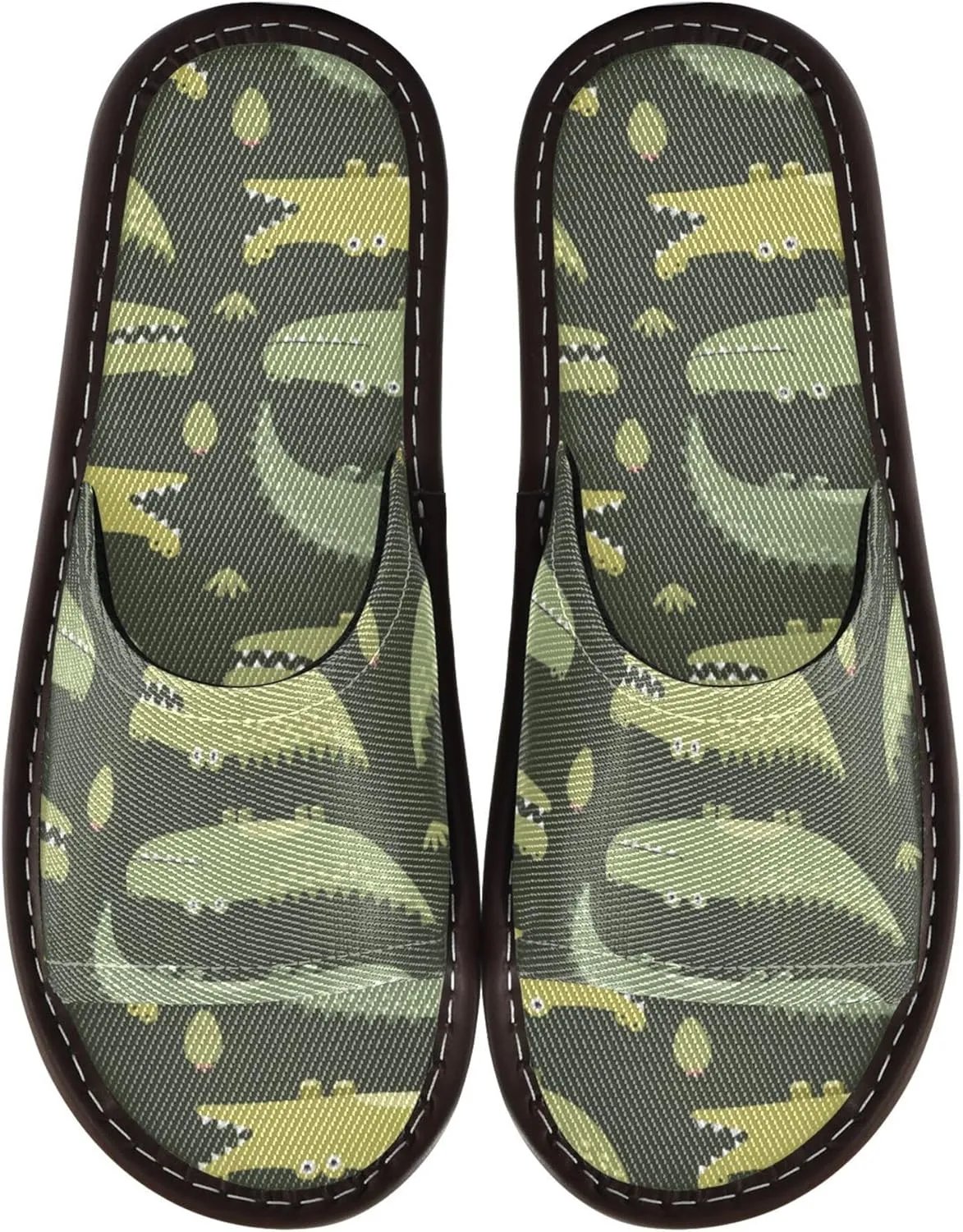 Fisyme Slippers for Women Men Slip-On Open Toe Indoor Outdoor House Shoes Home Slipper