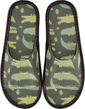 Fisyme Slippers for Women Men Slip-On Open Toe Indoor Outdoor House Shoes Home Slipper