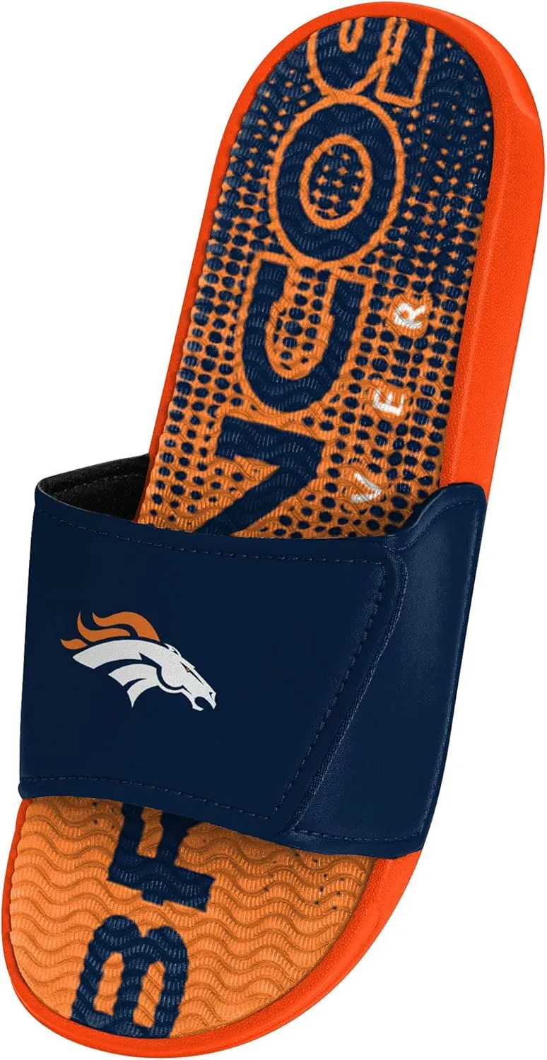 FOCO Men's Nfl Team Logo Athletic Gel Sandal Slides