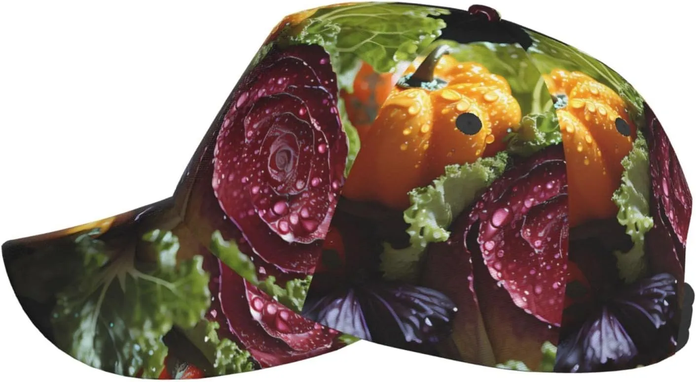 Fresh Oranges Kiwis Classic Baseball Cap - Adjustable Running Hat - Ideal for Beach Vacation, Outdoor Sports & Travel