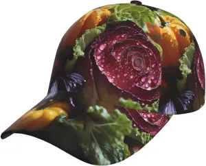 Fresh Oranges Kiwis Classic Baseball Cap - Adjustable Running Hat - Ideal for Beach Vacation, Outdoor Sports & Travel