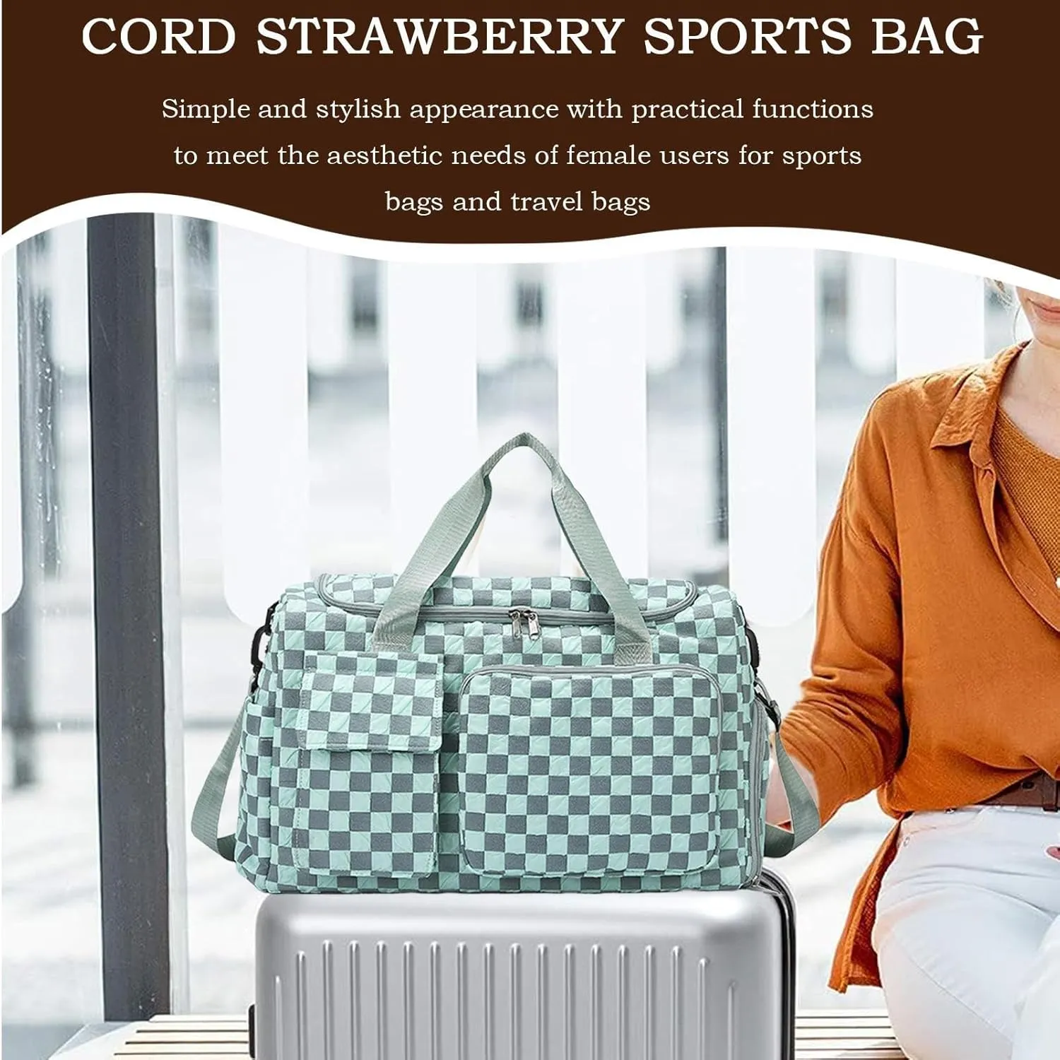 Gym Bag, Lightweight Sports Duffle Bag with Shoe Compartment, Versatile Portable Personal Item Carrier for Fitness Workout Basketball Soccer Yoga Swimming, Lake Blue, Refer to description, Unisex