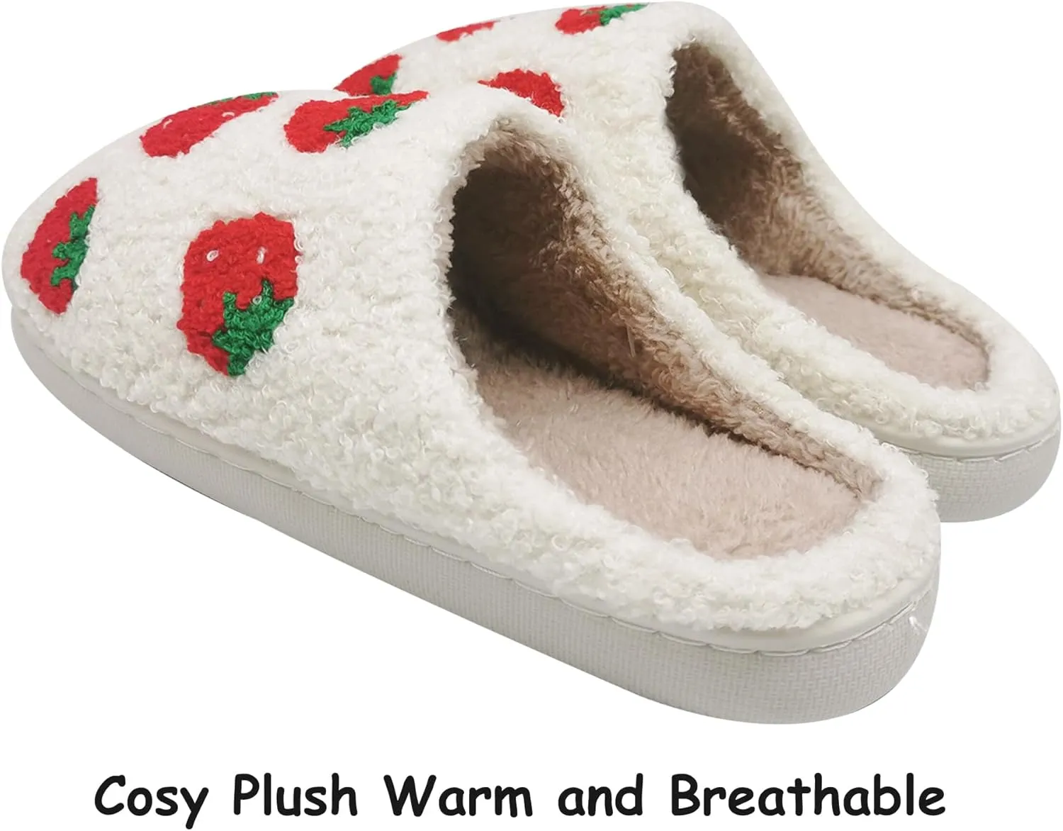House Slippers for Women Men, Plush Warm Fuzzy Slippers, Cozy Memory Foam Checkered Slippers, Bedroom Indoor Outdoor Slip on Plaid Shoes with Fur