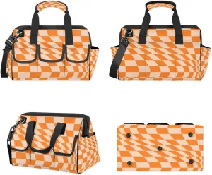 Interesting Abstraction Design Tool Bag with Shoulder Strap Organizer Pockets Tools Tote Bags for Men Women Adult Toolbag for Car Home Work Travel Storage