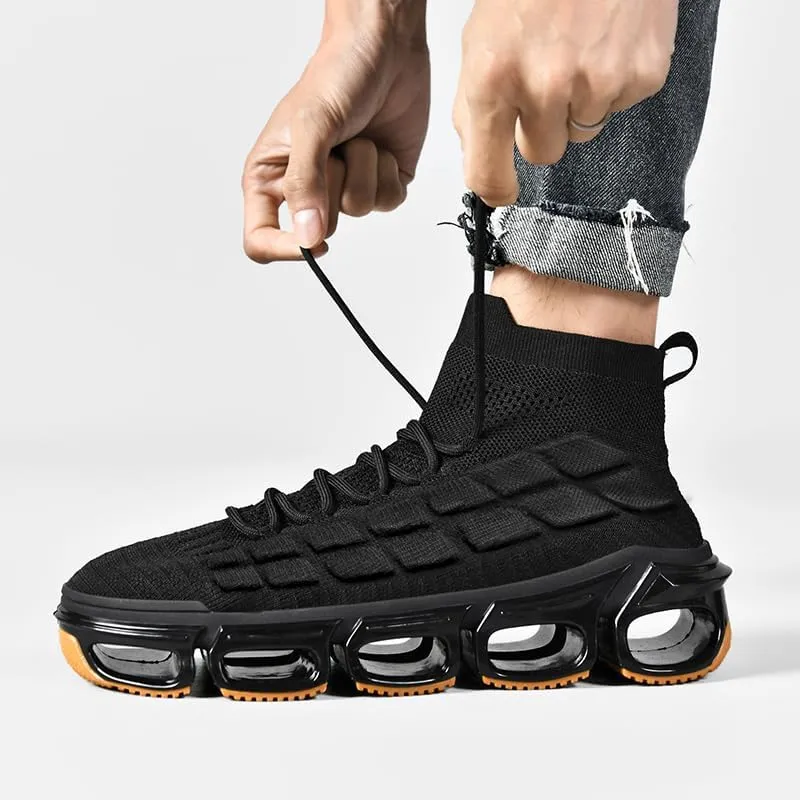 LZDZN Mens Boots For Men Chelsea Shoes High Top Sneakers Men's Brown White Black Size Man Shoe Casual Fashion Sneaker