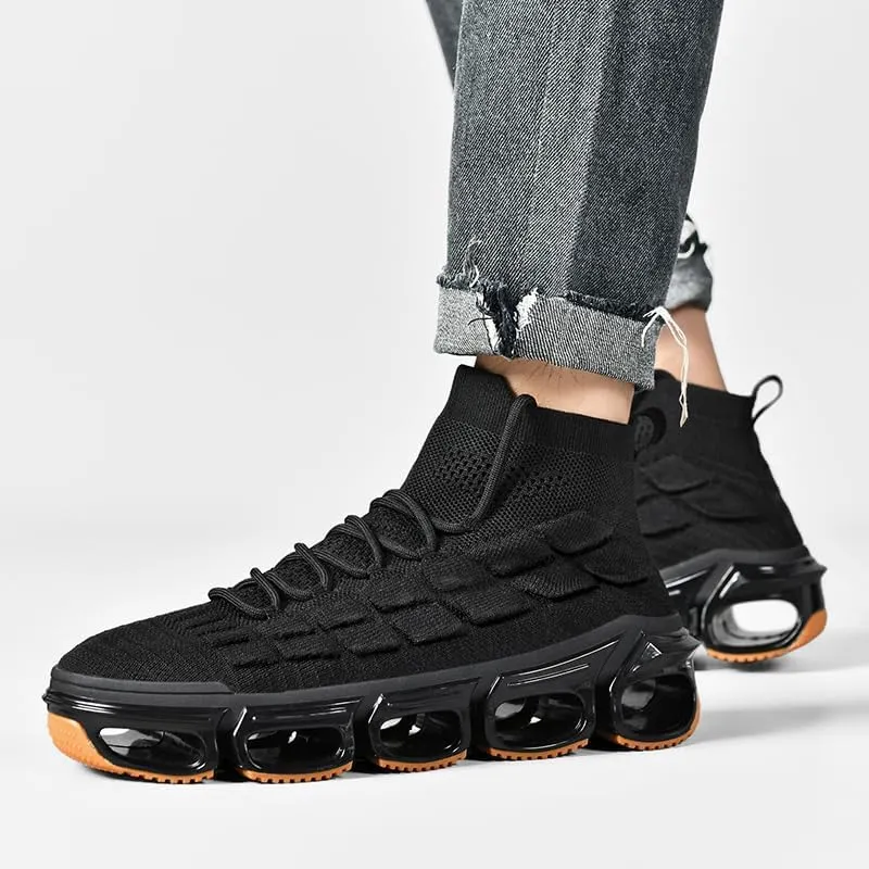 LZDZN Mens Boots For Men Chelsea Shoes High Top Sneakers Men's Brown White Black Size Man Shoe Casual Fashion Sneaker