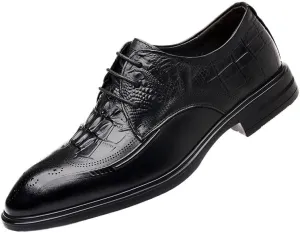 Men's Comfort Business Casual Oxford Shoes Fashion Pointed Toe Lace Up Mens Tuxedo Shoes