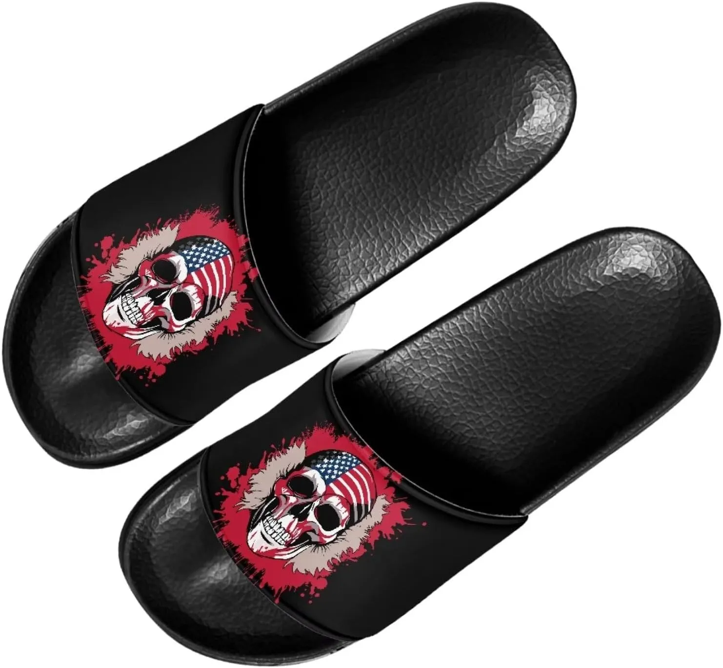 Mens Pillow House Sandals Ultra Cushion Slide Sandals Non-Slip Comfortable Shower Shoes Slip On Black Slippers for Spa Bath Pool Gym