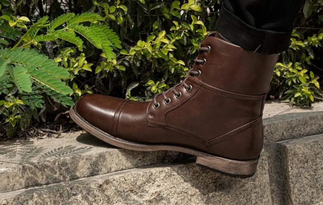 Metrocharm MC310 Men's Lace Up Cap Toe Dress Casual Fashion Oxford Boot
