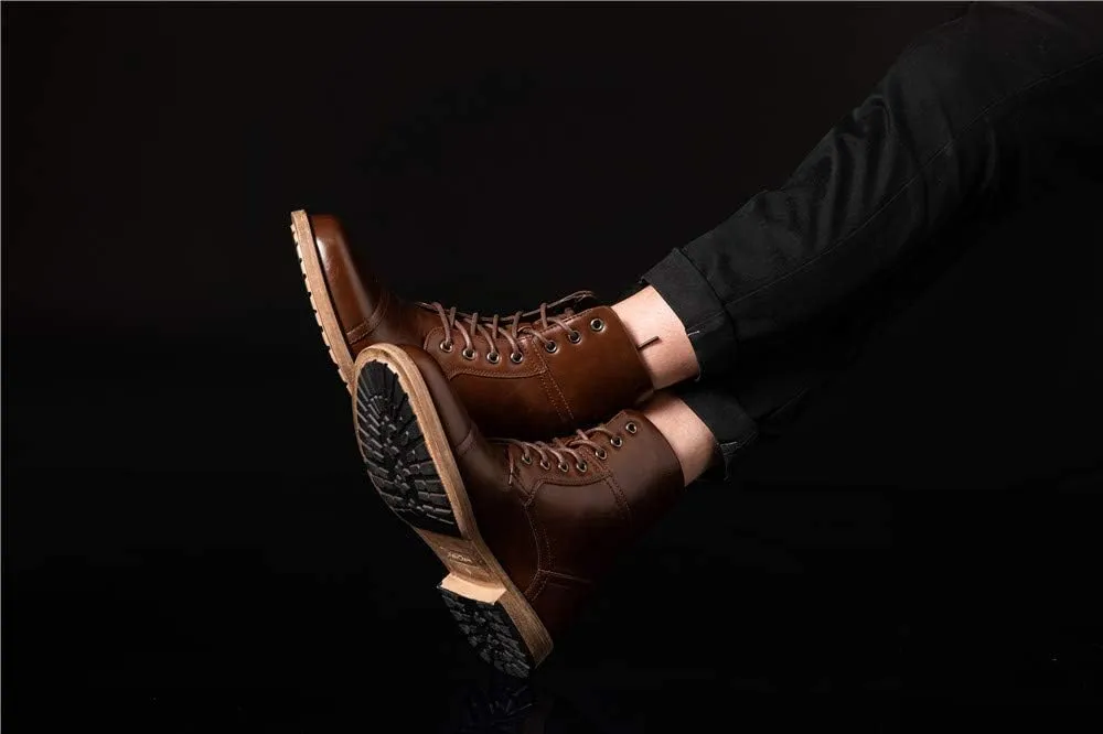 Metrocharm MC310 Men's Lace Up Cap Toe Dress Casual Fashion Oxford Boot