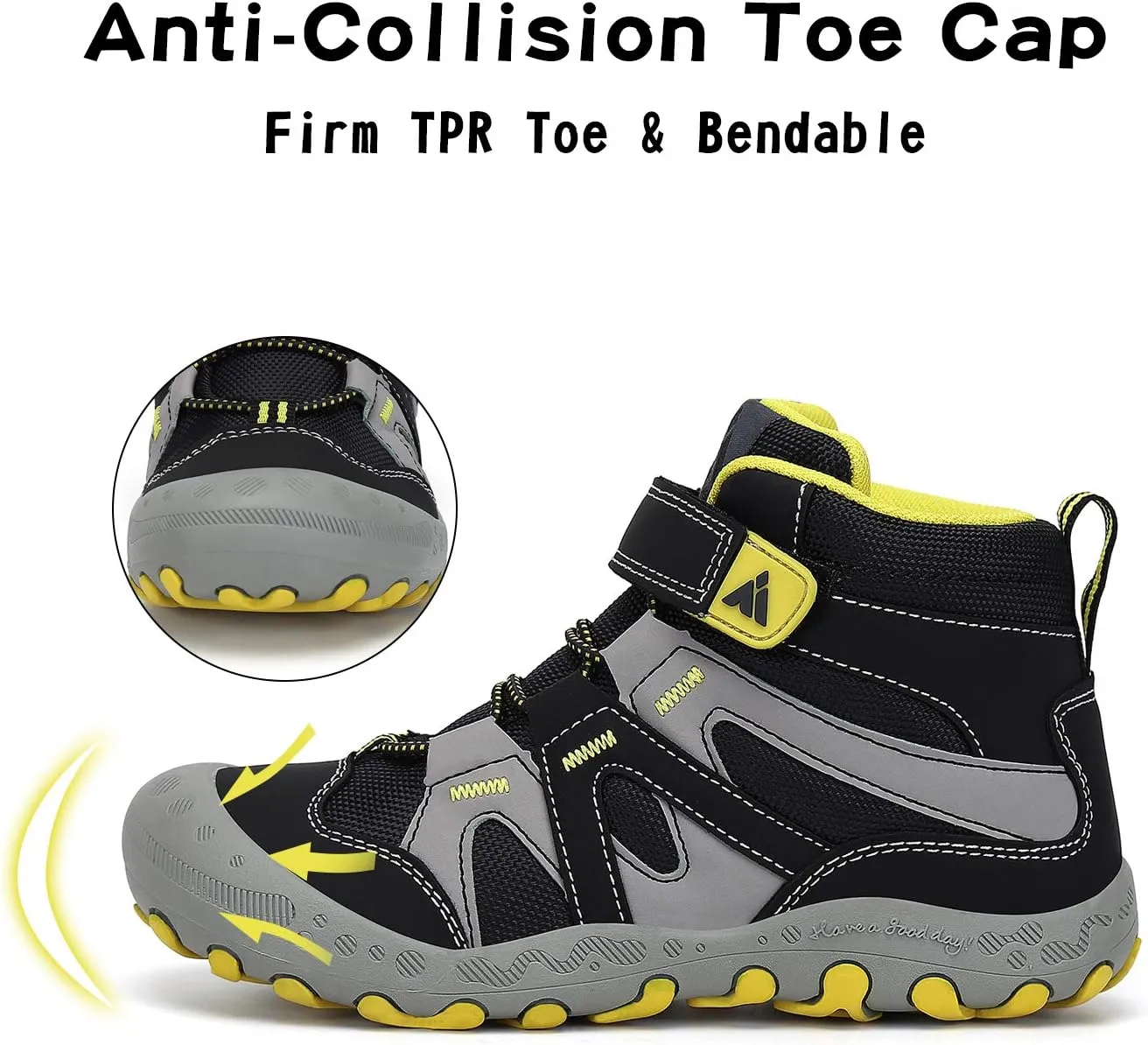 Mishansha Boys Girls Hiking Shoes Kids Anti Collision Hiking Boots Non Slip Sneakers Outdoor Trekking Walking Climbing Running