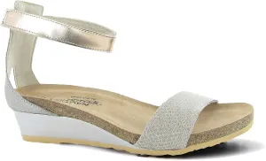 NAOT Footwear Women's Pixie Wedge Sandal with Cork Footbed and Arch Support Footbed - Adjustable Ankle Strap - Comfort and Support - Lightweight and Perfect for Travel - Narrow to Medium Fit