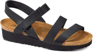 NAOT Women's Kayla Wedge Sandal,Black Matte Leather,40 EU/9 M US