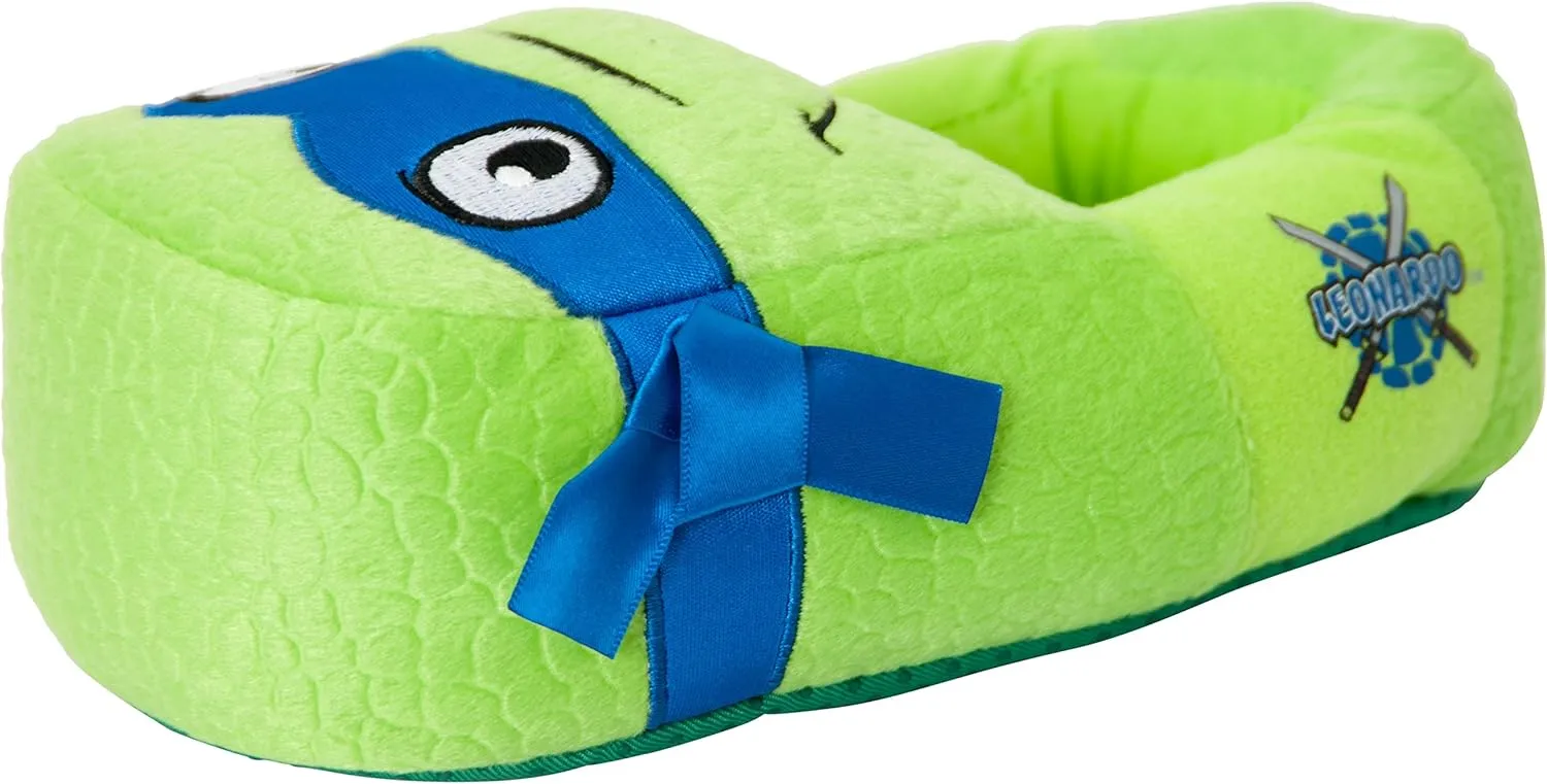 Nickelodeon Teenage Mutant Ninja Turtles Plush Head Slippers Toddler Large 9/10