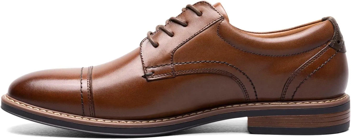 Nunn Bush Men's Centro Flex Cap Toe Oxford Dress Casual Leather Comfortable Lace Up
