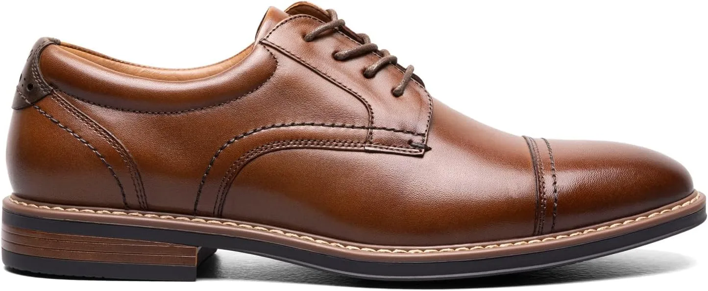 Nunn Bush Men's Centro Flex Cap Toe Oxford Dress Casual Leather Comfortable Lace Up