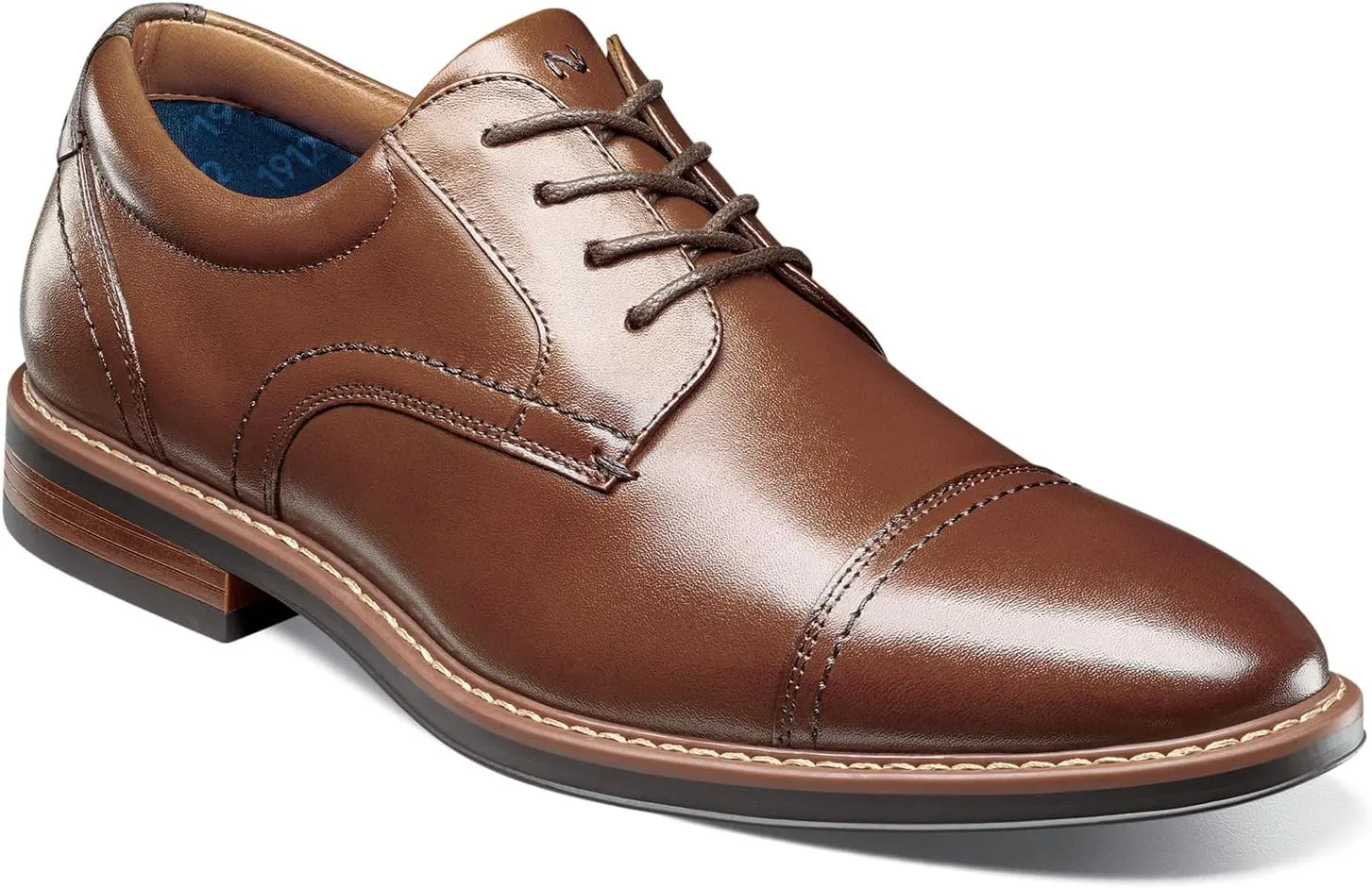 Nunn Bush Men's Centro Flex Cap Toe Oxford Dress Casual Leather Comfortable Lace Up