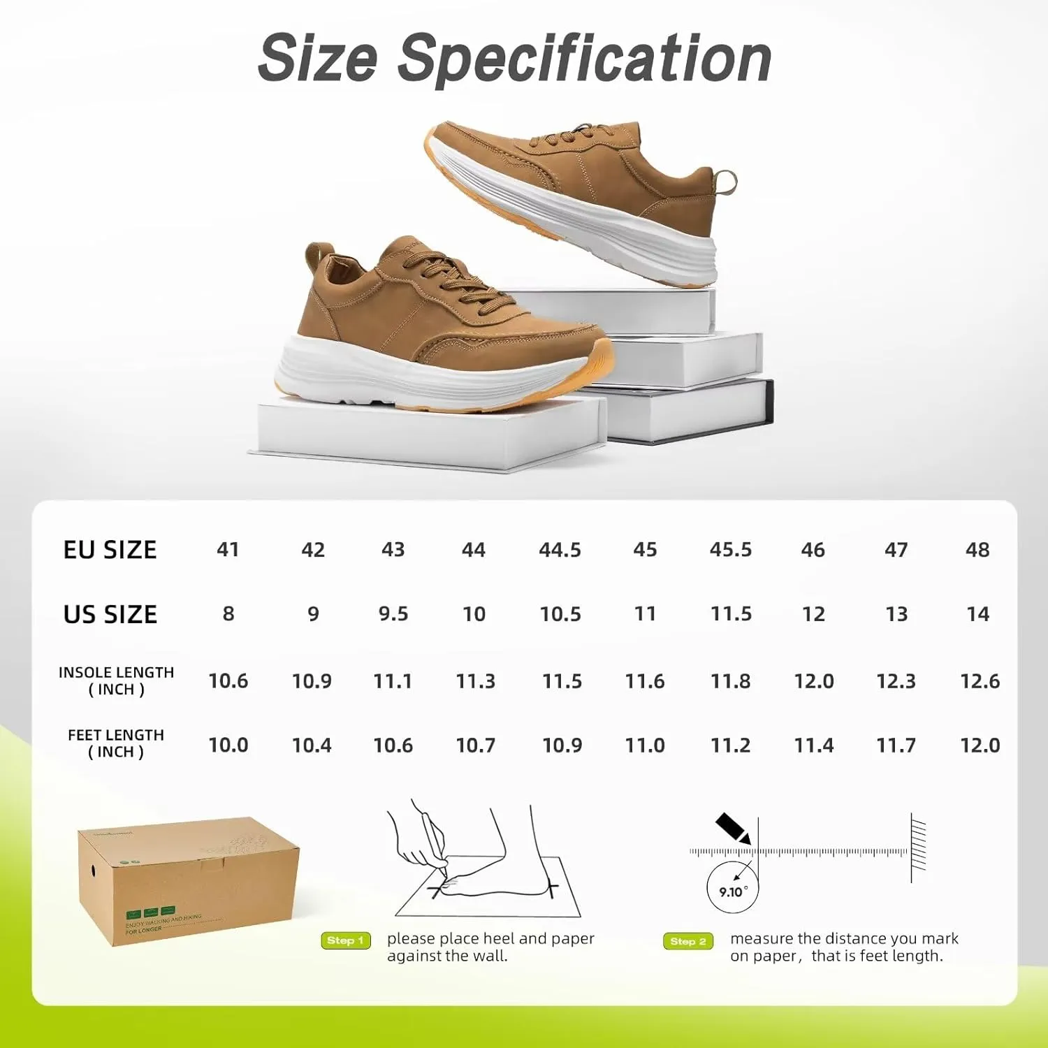 OrthoComfoot Men's Orthopedic Leather Dress Walking Shoes: Comfortable Arch Support Plantar Fasciitis Flat Feet Sneakers, Casual Business Work Orthotic Thick Sole Foot Heel Pain Relief Oxfords