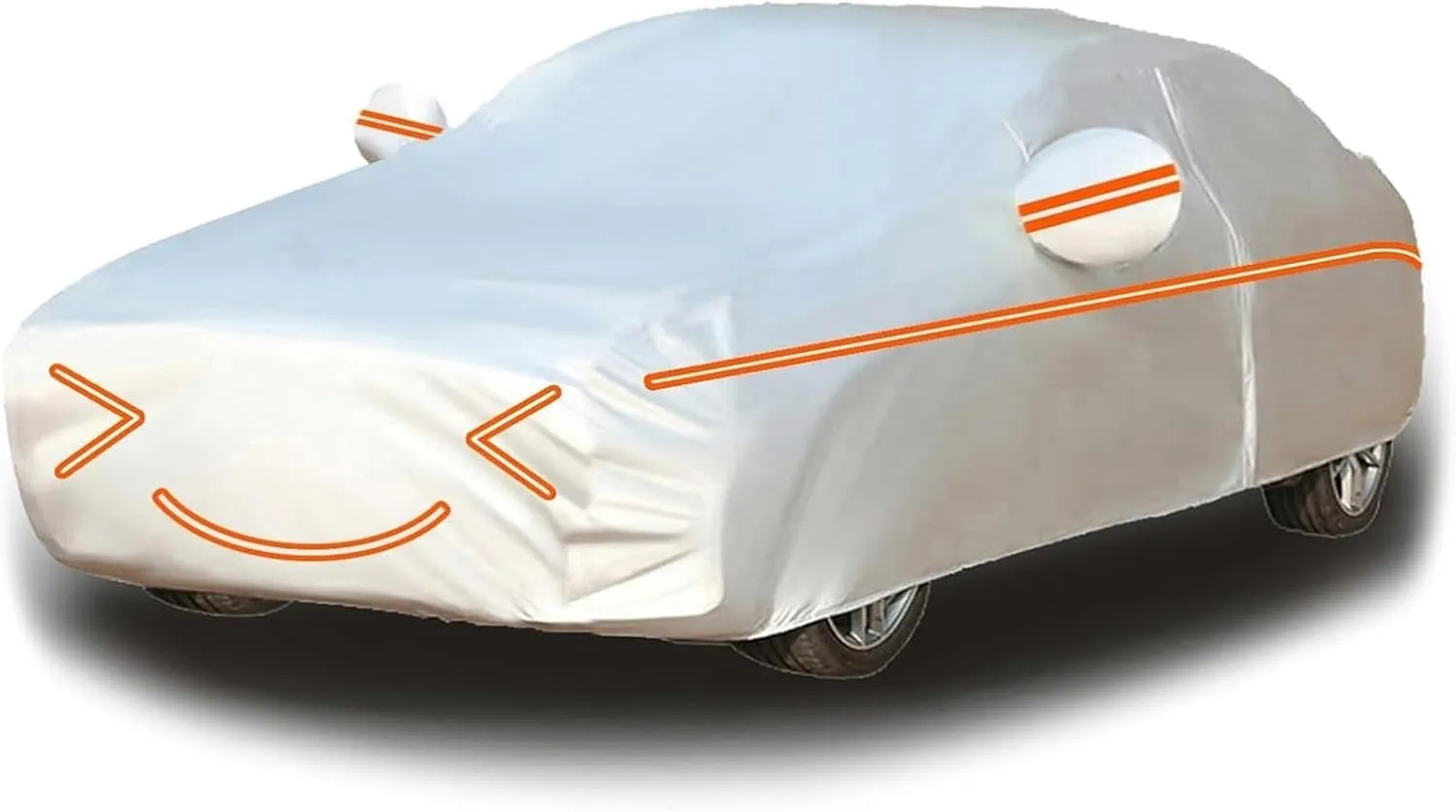 Outdoor Car Cover Compatible with Daewoo Nexia Hatchback 1995-1997 Waterproof All Weather Breathable Large Car Cover,with Zipper,Custom Full Car Covers,Suitable for All Seasons(15)