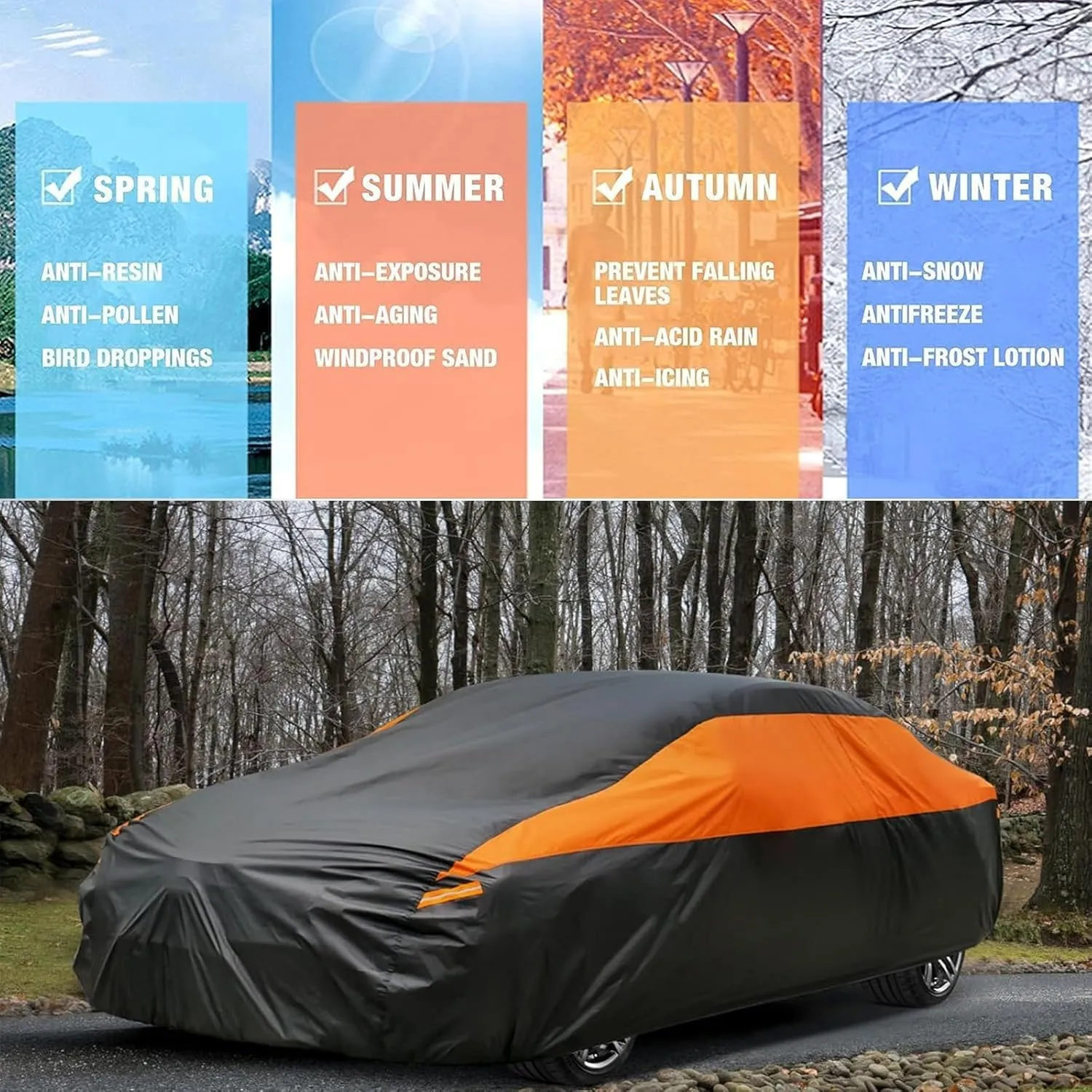Outdoor Car Cover Compatible with Daewoo Nexia Saloon 1995-1997 Waterproof All Weather Breathable Large Car Cover,with Zipper,Custom Full Car Covers,Suitable for All Seasons(03)