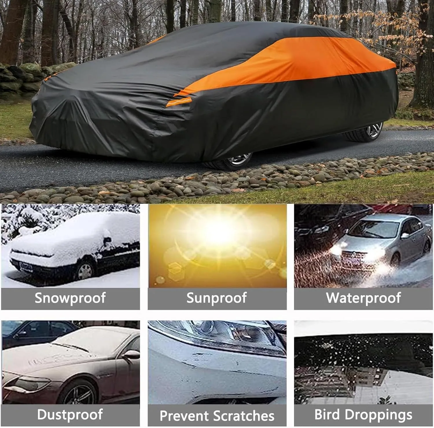 Outdoor Car Cover Compatible with Daewoo Nexia Saloon 1995-1997 Waterproof All Weather Breathable Large Car Cover,with Zipper,Custom Full Car Covers,Suitable for All Seasons(03)