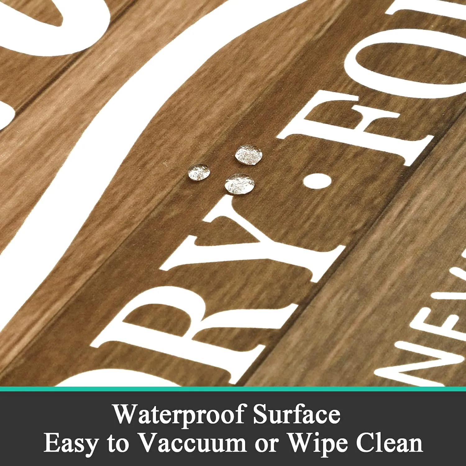 Pauwer Farmhouse Laundry Room Rug Runner 20"x48" Rubber Non Slip Kitchen Mats for Floor Waterproof Laundry Area Rug Washable Floor Carpet Runner for Entryway Bathroom Hallway Mudroom