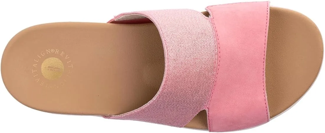 REVITALIGN Women's Dawn Shimmer Slide Sandal