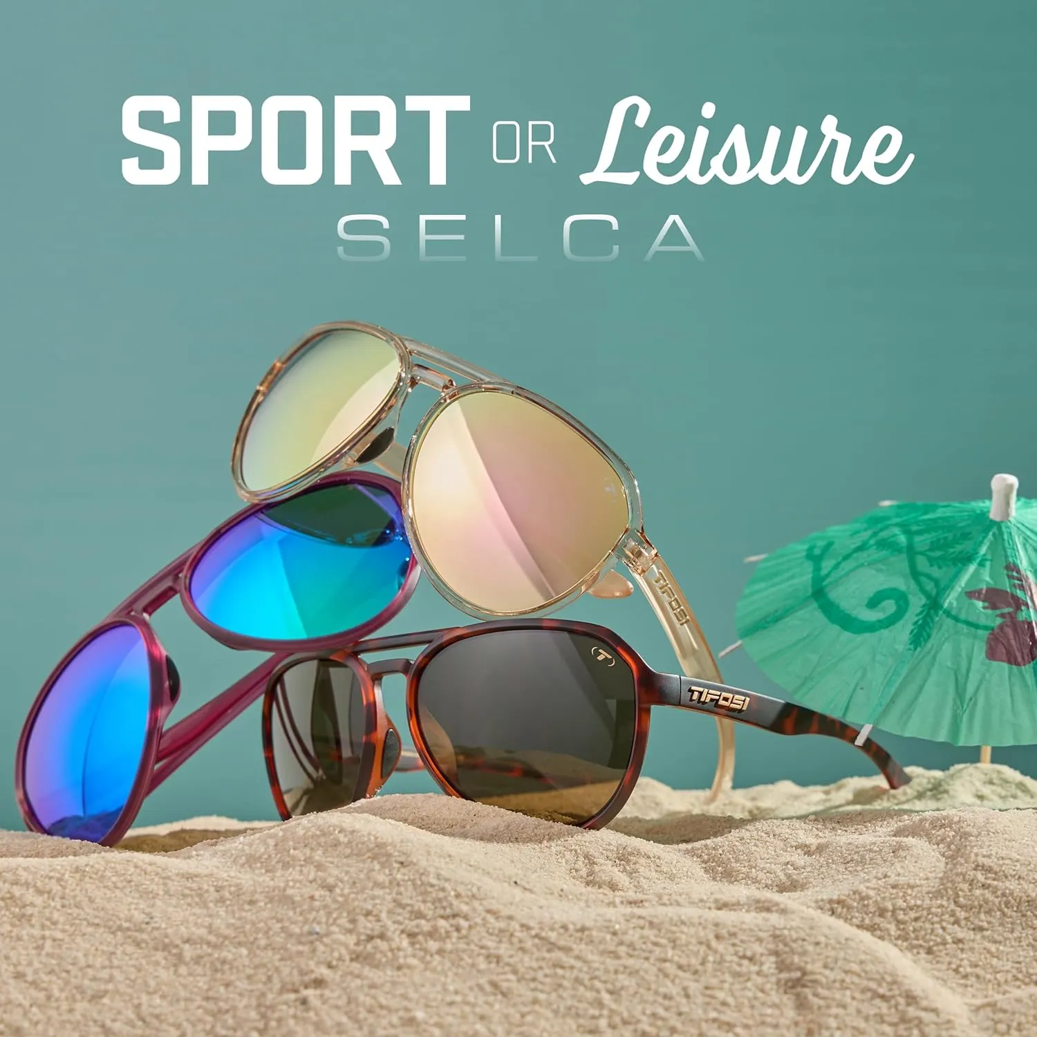 Selca Tangle Free Aviator Men & Womens Sunglasses - Ideal for Golf, Hiking, Running, Pickleball & Great Lifestyle Look