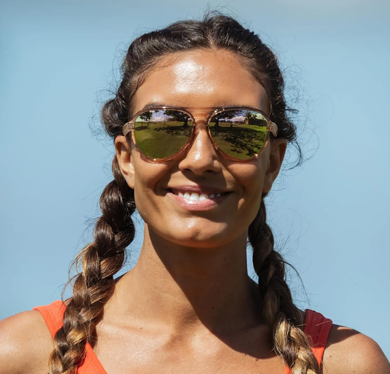 Selca Tangle Free Aviator Men & Womens Sunglasses - Ideal for Golf, Hiking, Running, Pickleball & Great Lifestyle Look