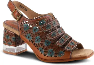 Spring Step L'Artiste Women's Ornate Slingback Sandal Camel Multi EU 37 / US 6.5-7