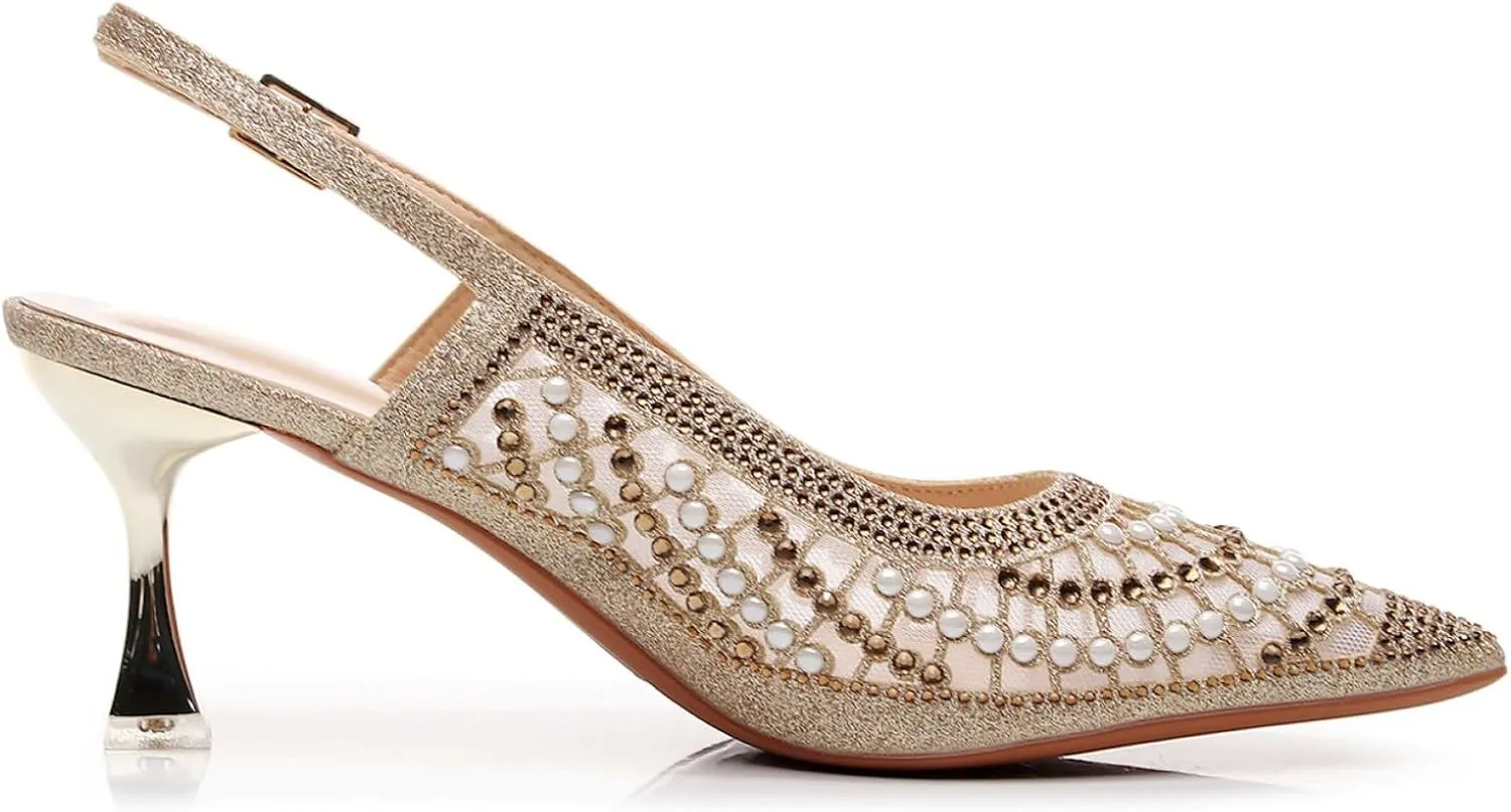 VenusCelia Women's Charming Lady Slingback Pump Shoe