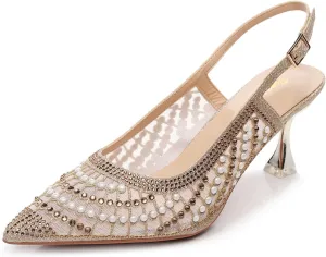 VenusCelia Women's Charming Lady Slingback Pump Shoe