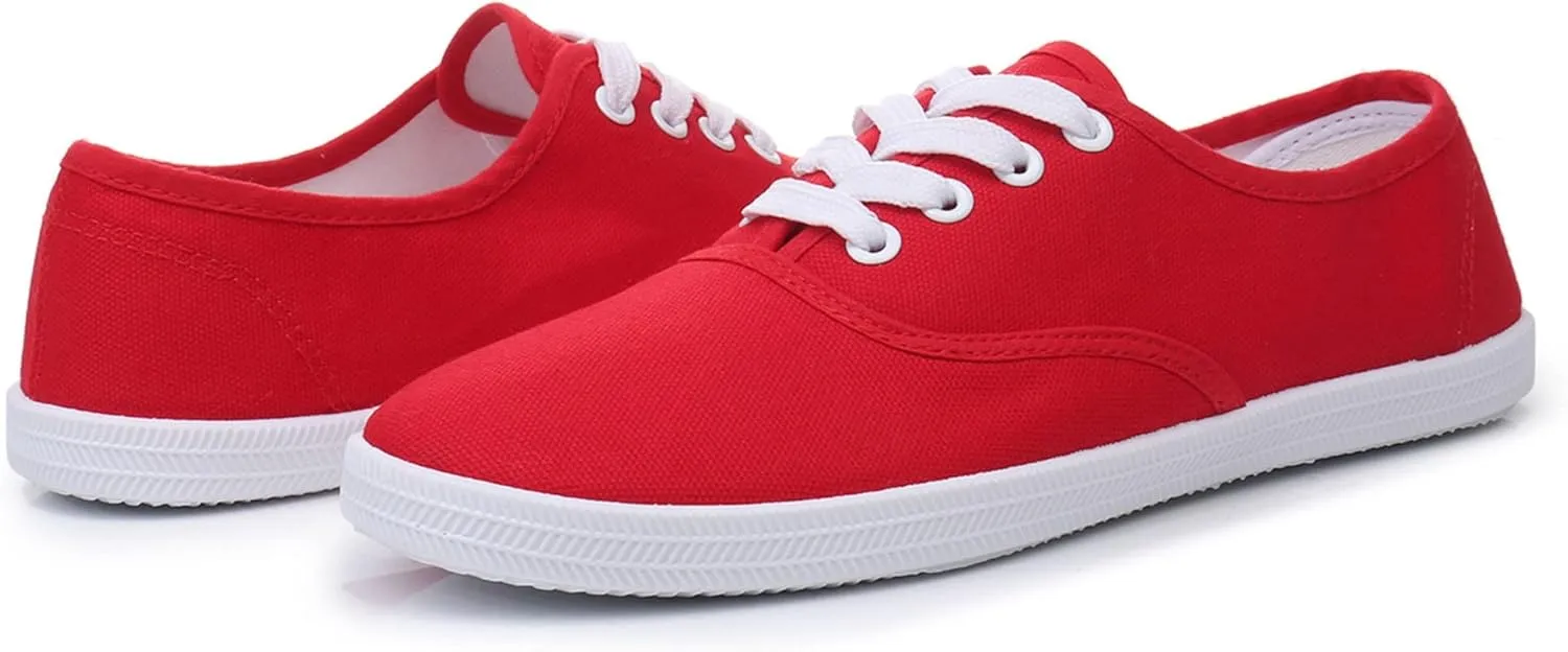 VenusCelia Women's Rainbow Lace Up Sneaker Shoes