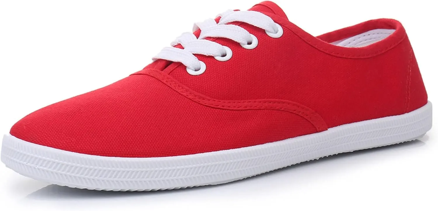 VenusCelia Women's Rainbow Lace Up Sneaker Shoes