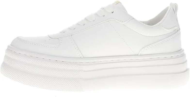 Vintage Havana Womens Hunter Platform Lace Up Sneakers Shoes Casual - White