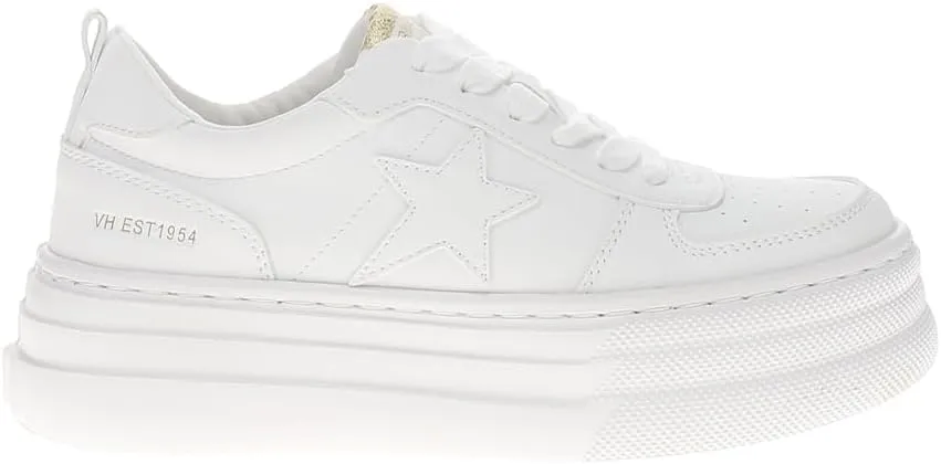 Vintage Havana Womens Hunter Platform Lace Up Sneakers Shoes Casual - White