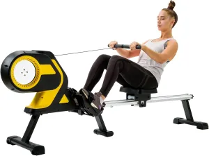 Water Rower Rowing Machines for Home use 330Lbs Weight Capacity Row Machine Exercise with LCD Display 46" Slide Rail