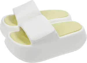 Women's EVA Round Open Toe Platform Tourist Pillow Slide Sandals Casual Summer Non-Slip Beach Chunky Soft Sole Cloud Walking Slippers Shower Spa Gym Comfy House Shoes