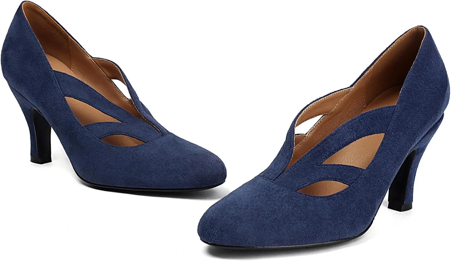 Women's Mary Jane Close Round Toe Vintage 1950s Heels Retro 1920s Victorian Pumps 1930s Shoes