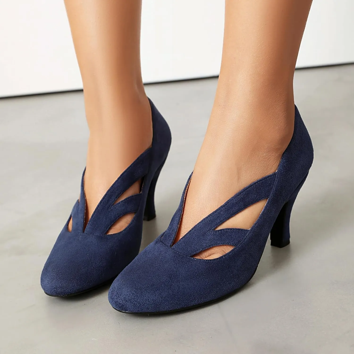 Women's Mary Jane Close Round Toe Vintage 1950s Heels Retro 1920s Victorian Pumps 1930s Shoes