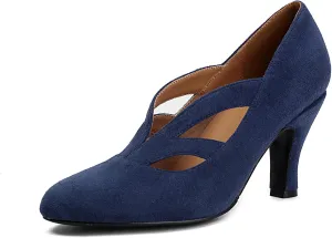 Women's Mary Jane Close Round Toe Vintage 1950s Heels Retro 1920s Victorian Pumps 1930s Shoes