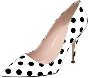 YDN Women's Chic Pointed Closed Toe Mid Heel Pumps Slip on Stiletto Slide Dress Shoe for Party Prom Size 4-15 US